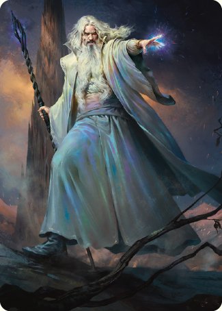 Saruman of Many Colors Art Card [The Lord of the Rings: Tales of Middle-earth Art Series] | Golgari Games