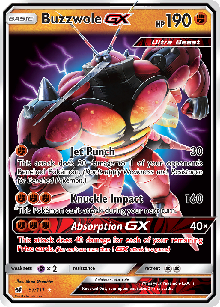 Buzzwole GX (57/111) [Sun & Moon: Crimson Invasion] | Golgari Games