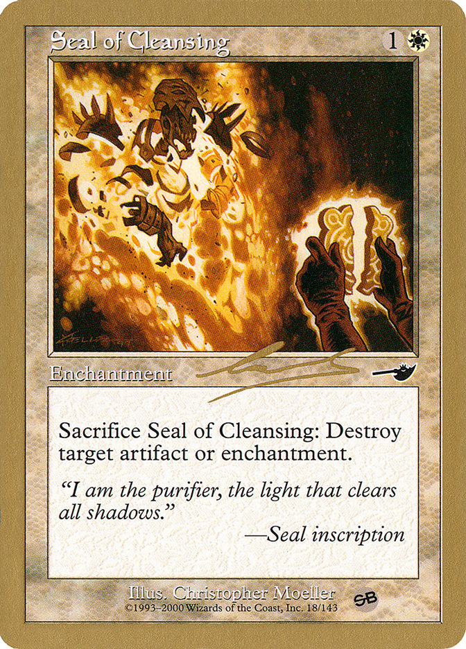 Seal of Cleansing (Nicolas Labarre) (SB) [World Championship Decks 2000] | Local Legends