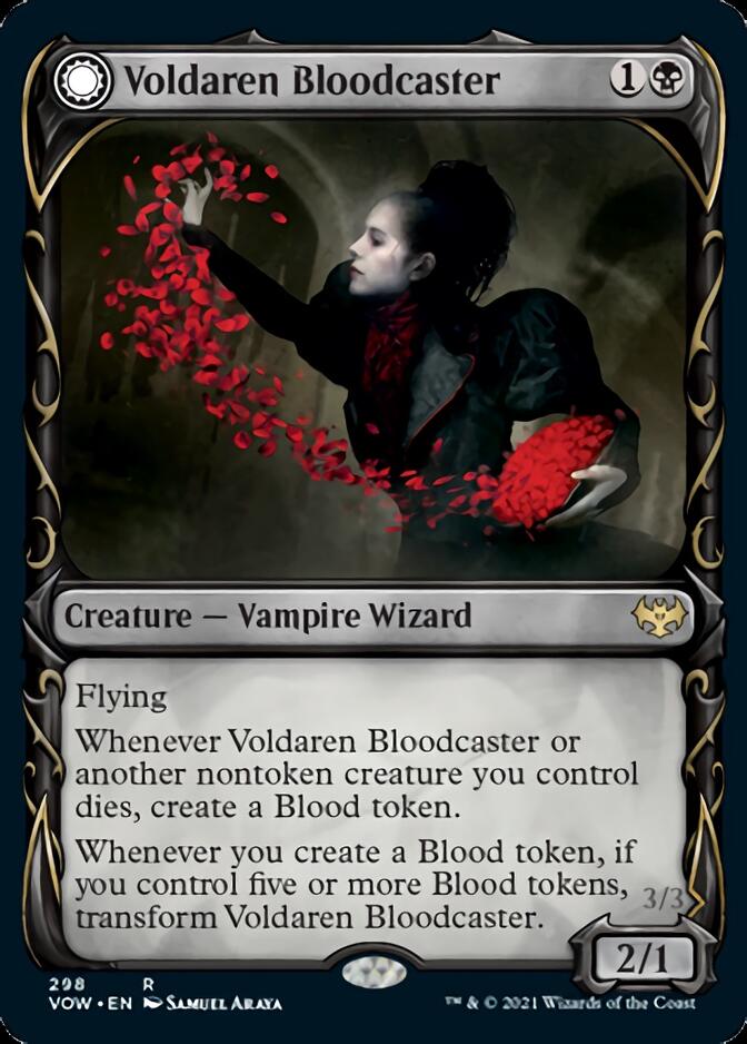 Voldaren Bloodcaster // Bloodbat Summoner (Showcase Fang Frame) [Innistrad: Crimson Vow] | Golgari Games