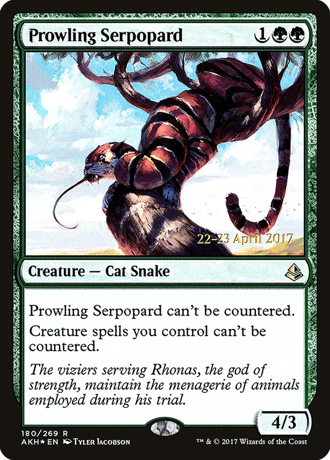 Prowling Serpopard [Amonkhet Prerelease Promos] | Golgari Games