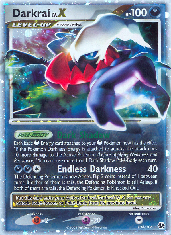 Darkrai LV.X (104/106) [Diamond & Pearl: Great Encounters] | Golgari Games