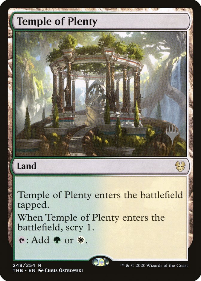 Temple of Plenty (Promo Pack) [Theros Beyond Death Promos] | Golgari Games