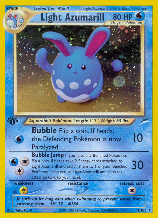 Light Azumarill (13/105) [Neo Destiny 1st Edition] | Golgari Games