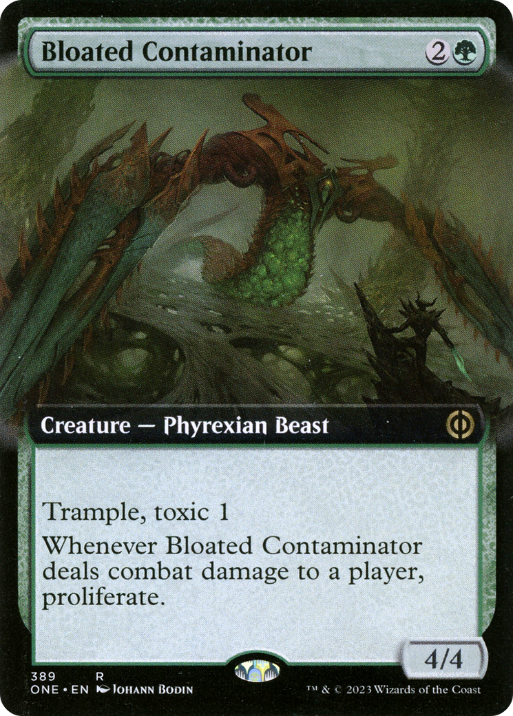 Bloated Contaminator (Extended Art) [Phyrexia: All Will Be One] | Golgari Games