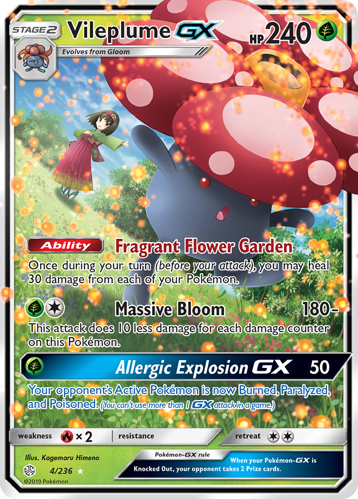 Vileplume GX (4/236) [Sun & Moon: Cosmic Eclipse] | Golgari Games