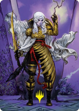 The Wandering Emperor 1 Art Card (Gold-Stamped Signature) [Kamigawa: Neon Dynasty Art Series] | Local Legends