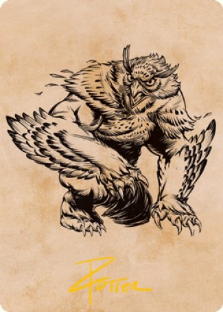 Owlbear (Showcase) Art Card (Gold-Stamped Signature) [Dungeons & Dragons: Adventures in the Forgotten Realms Art Series] | Local Legends