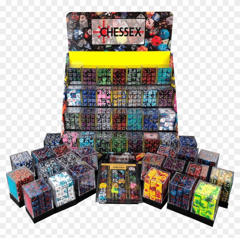 Chessex 16mm D6 Dice Block - 12 Dice Set -Festive | Golgari Games