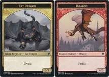 Cat Dragon (009) // Dragon (007) Double-sided Token [Commander 2017 Tokens] | Golgari Games