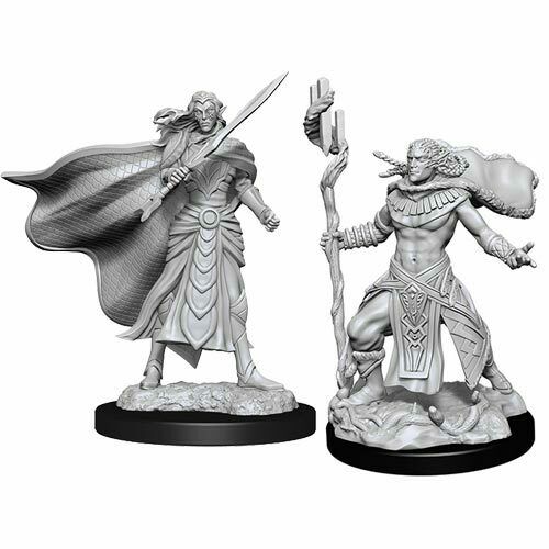 D&D Miniatures Elf Fighter & Elf Cleric | Golgari Games